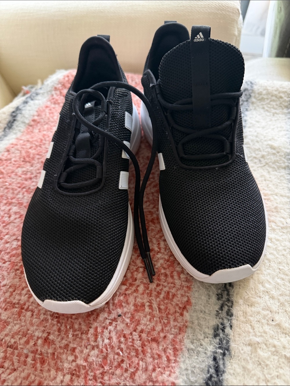 adidas Kids Black and White Athletic Sneakers
